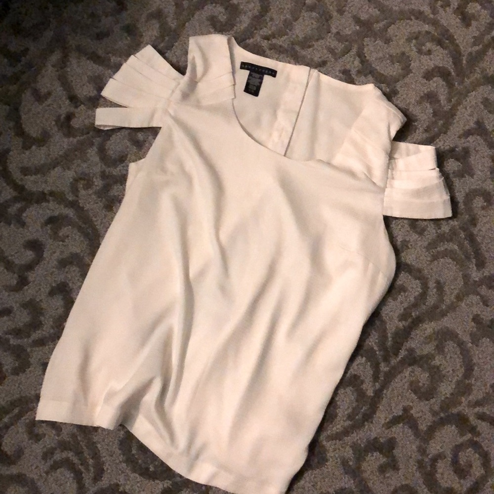 Cold Shoulder Blouse Button Back - Picture 3 of 3